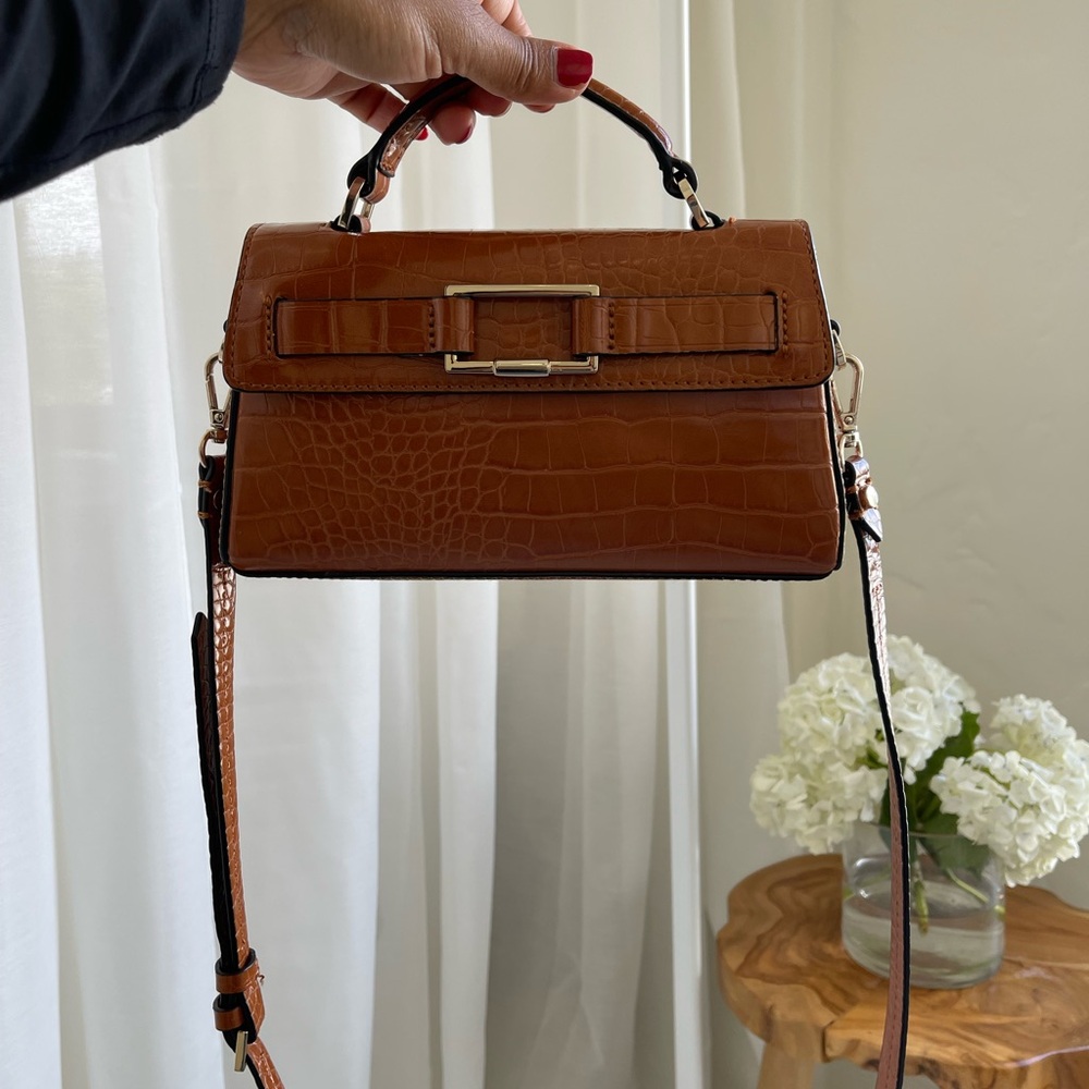 Zara Tan Faux Leather Mini Purse